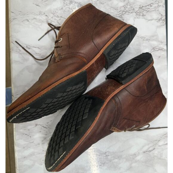Timberland Boot Co. Men's 9M Lace Up Brown Leather Chukka Boots Wodehouse - Picture 7 of 12